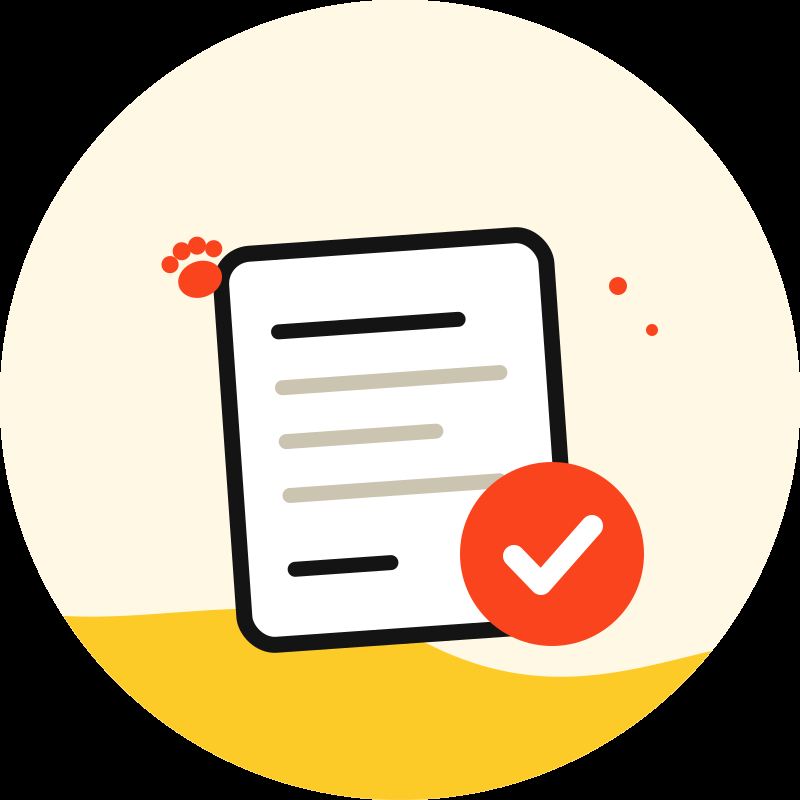 Presupuesto aprobado con una marca de verificación